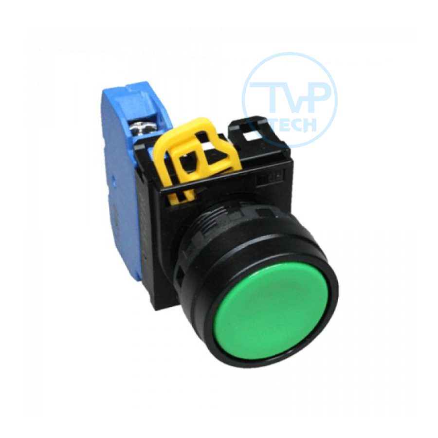 Nút nhấn nhả IDEC YW1B-M1E10G 1NO 22mm-Xanh lá cây