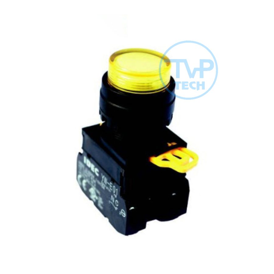 Nút nhấn nhả IDEC YW1L-M2E10Q4Y 1NO 22mm 24V (Vàng)